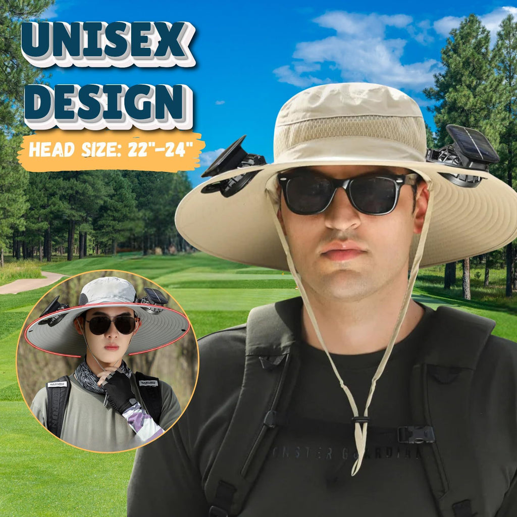 Widened Solar Fan Hat 4 Colors Summer Outdoor With Cooling Fan Fisherman Hat Suitable For Summer Outdoor Activities