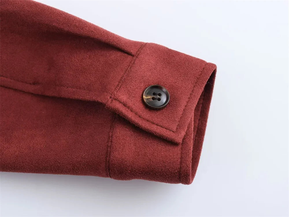Women's Coat 2025 New Fashion Autumn Winter Double Placket Short Blazer for Women Casual Chic Ladies Clothes