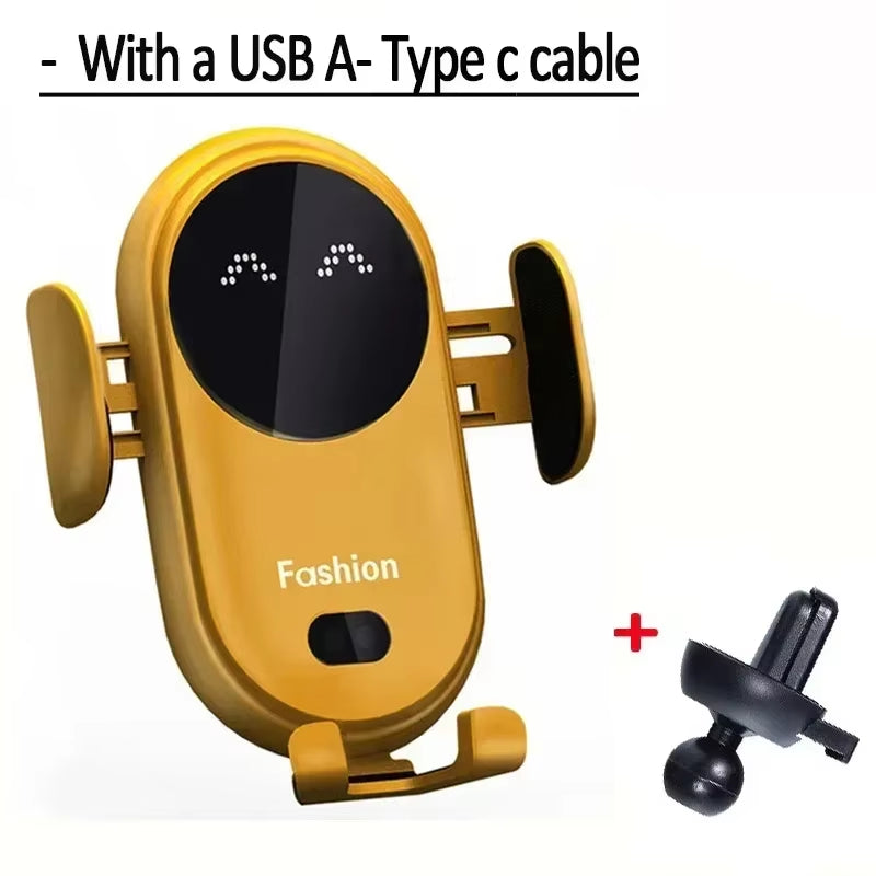 AutoGrip Wireless Car Charger – Infrared Sensor Mount & Fast Charging Stand for iPhone & Samsung